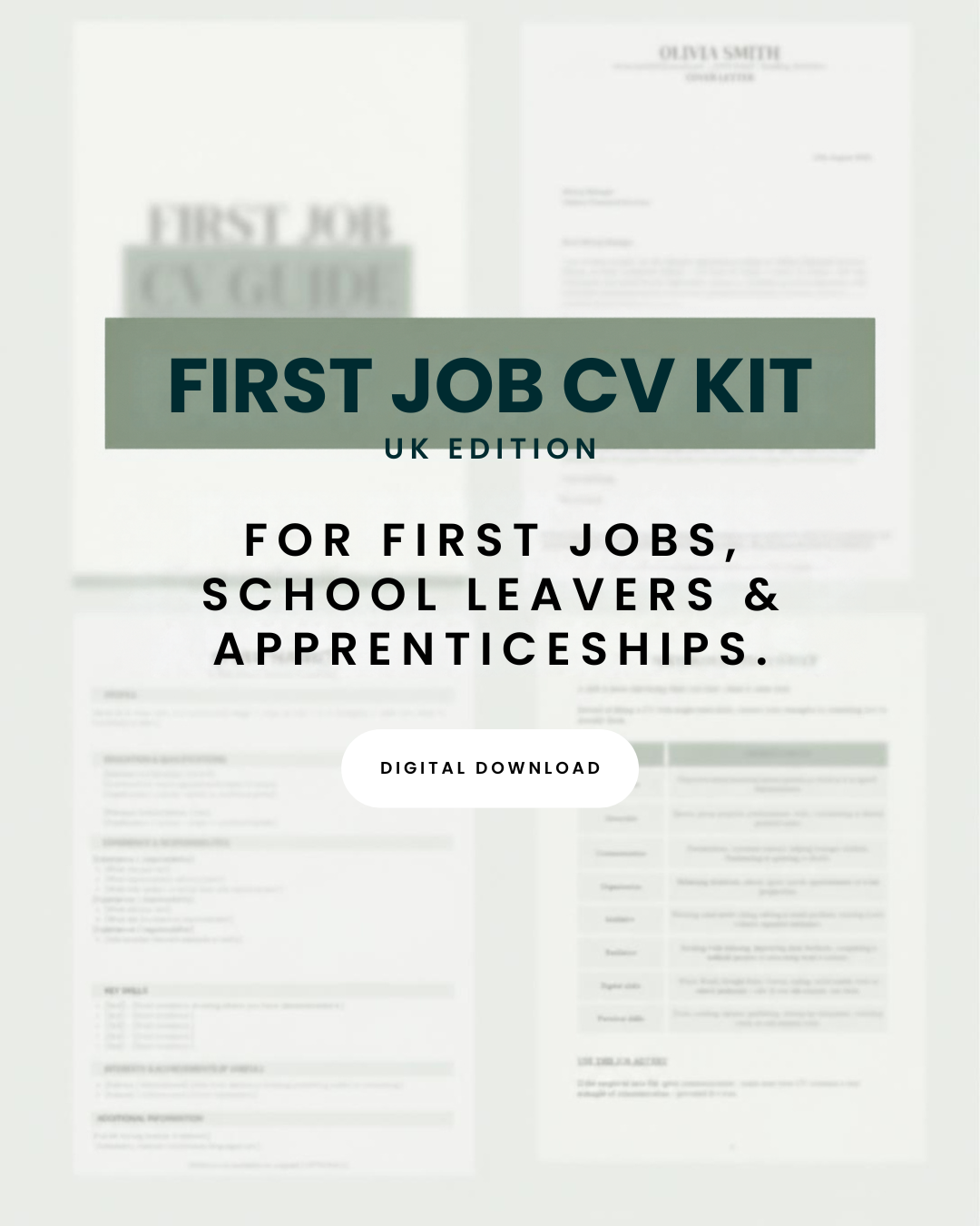 First Job CV Kit, UK edition — for first jobs, school leavers and apprenticeships